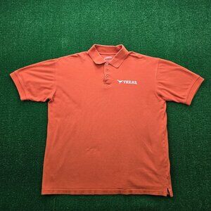 Texas Longhorns UT‎ Polo Shirt Mens Large/XL Orange NCAA College Football Sports
